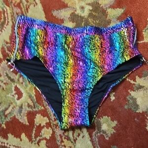 Rave Colorful High-Waisted Bikini Bottoms